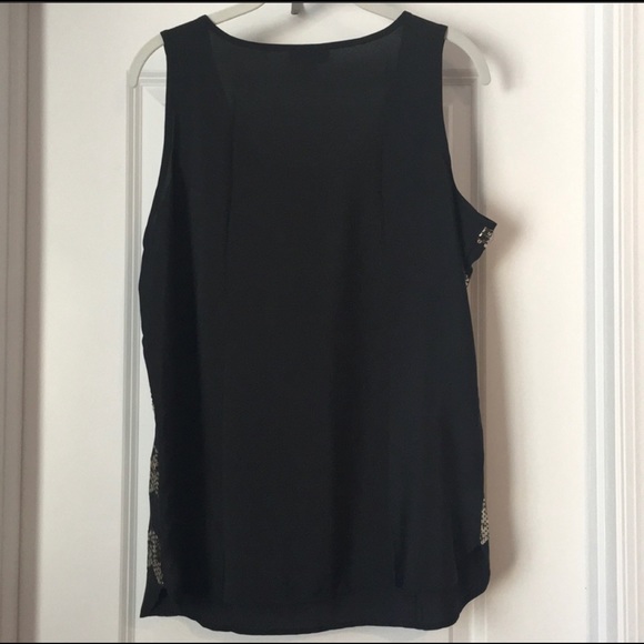 Loft Gold Chevron Sequin Detail Tank - Picture 2 of 3